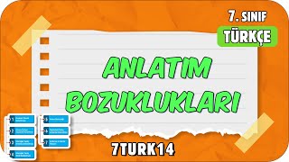 Anlatım Bozuklukları 📙 tonguçCUP 3Sezon  7TURK14 2024 [upl. by Damalis]