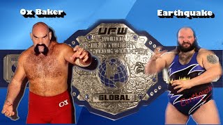 UFW  Ox Baker vs EarthQuake  Global title on the Line wwc IWAPR wwe2k24 [upl. by Rahas]