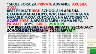 Top best private high schools in Arusha Tanzania 2023 New latest form six results [upl. by Ferren]