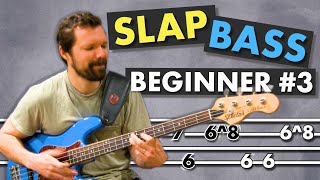 FUNKY SLAP BASS LESSON Beginner 3 with TABs [upl. by Enella127]