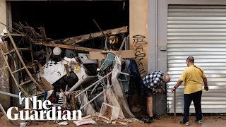 Powerless Utiel residents continue clean up after Spains worst floods in decades [upl. by Tilagram169]