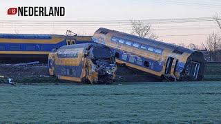 Treinontsporing in Voorschoten bij daglicht dode en 19 gewonden [upl. by Enilrem]