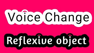 Voice Change of Reflexive Object with Example [upl. by Narmis]