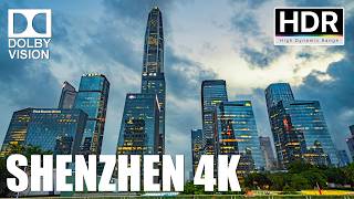 Shenzhen China  Walking in the downtown area of ​​Shenzhen at night｜4K HDR [upl. by Solracesoj]