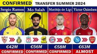 LATEST CONFIRMED TRANSFERS amp RUMOURS 🤪🔥 ft Ramos Salah Victor Osimhen etc [upl. by Clare307]