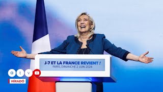 Történelmi győzelmet aratott Marine Le Pen pártja a francia választások első fordulóján [upl. by Countess845]