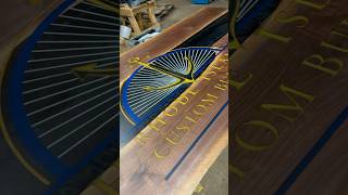 Stunning epoxy inlay table woodworking wood cnc inlay epoxy resin art woodwork walnutdiy [upl. by Schrader]