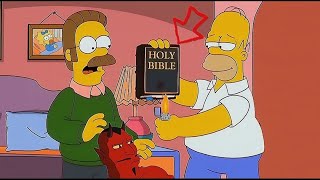 Homero QUEMA LA BIBLIA y SERA CASTIGADO Los Simpson EPISODIOS EN ESPAÑOL [upl. by Htezil]