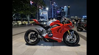 Ducati Panigale V4R Exhaust Sound  Dry Clutch Full Race Exhaust System [upl. by Ihtac]