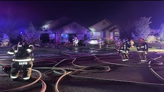 House fire displaces family in Colorado Springs [upl. by Aihsekal]