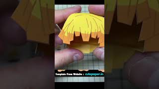 Making Zenitsu Paper Toy from Demon Slayer [upl. by Yankee]