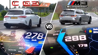 2024 AMG C63 S vs 2024 BMW M3  0200 SOUND TOP SPEED amp DRIFT [upl. by Sinnelg]