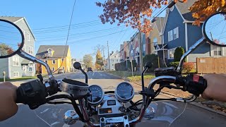 Canadian sunny autumn day on motorcycle [upl. by Ammamaria]