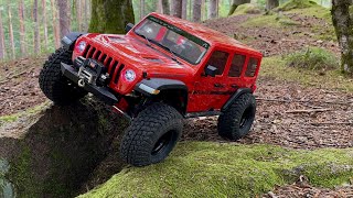 Axial SCX10 III Jeep Wrangler Rubicon JLU  scale trail amp rock crawl [upl. by Dnalyr]