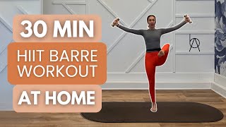 30 Minute AT HOME Barre Calorie Burning Workout 🔥 INTENSE [upl. by Ardnossac]