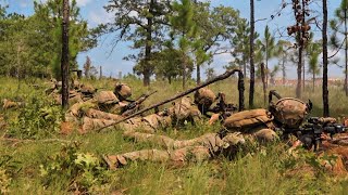 US Army Officer Candidates Conduct Reconnaissance And Live Fire Attacks [upl. by Kakalina258]