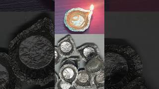 Aluminum foil Diya shorts diy diwali [upl. by Janet659]