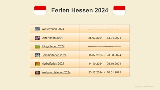 Ferien Hessen 2024 [upl. by Havelock893]