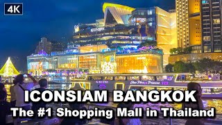 【🇹🇭 4K】The most luxurious Beautiful shopping mall in Thailand  ICONSIAM Bangkok [upl. by Corbie661]