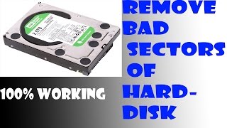 Remove the Bad Sectors of your hard disk on window 78110 [upl. by Hokanson]