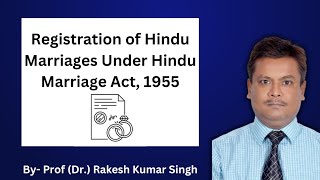 Registration of Hindu Marriages under Hindu Marriage Act 1955 [upl. by Bovill]