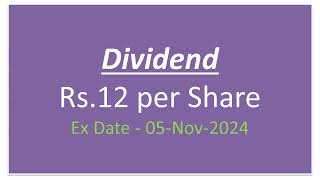 Dividend Rs1200  Dividend Stocks in November 2024 Upcoming Dividend Stocks in November 2024 [upl. by Nyltac]