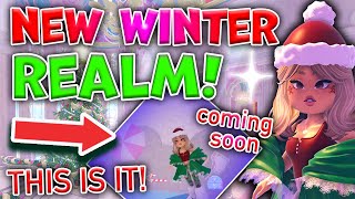 NEW WINTER REALM RELEASING❄️Royale High Glitterfrost 2023 UPDATE✨Confirmed COMING Playing in it [upl. by Ordnas]