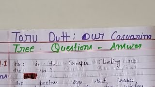 Questions  Answer  Our Casuarina Tree  Toru Dutt Englishliterature Notes Englishliterature743 [upl. by Noned]