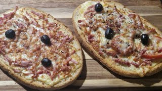 Recette  Tartines Gouda Jambon Bacon [upl. by Atirehc]