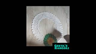 Attractive rangoli design 🥰how to make simple rangoli [upl. by Taka]