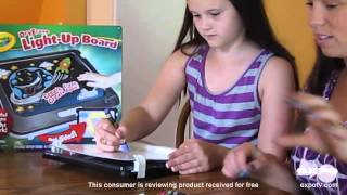 Crayola Dry Erase LightUp Designer Review Fun drawing board for kids [upl. by Coppola]