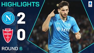 NAPOLIMONZA 20  HIGHLIGHTS  Kvaratskhelia form continues as Napoli rout Monza  Serie A 202425 [upl. by Hebert]