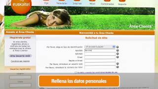 Euskaltel acceso Área Cliente  Cómo darse de alta [upl. by Verbenia]