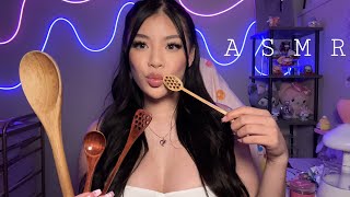 ASMR  Scooping  Eating Your Face With A Wooden Spoon 🥄 mouth sounds amp personal attention [upl. by Negrom]