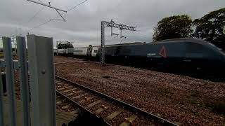 Pendolino train at Carstairs on 20241006 at 1622 Calf Visinse VR180 [upl. by Ahsinak312]