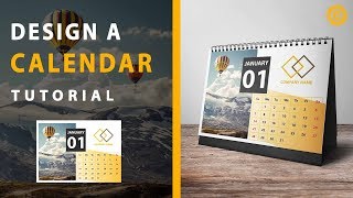 How to Create a Calendar  Desk calendar  Adobe Illustrator Tutorial [upl. by Ecnarret]