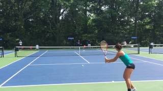 Usue and Jordi Arconada practice at 2016 Citi Open [upl. by Benjamin]