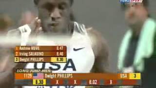 Incredible Long jump contest at OSAKA 2007 [upl. by Hairahs86]