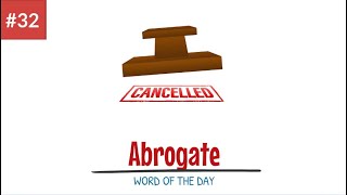 Abrogate Meaning with sentence examples  Daily used English Vocabulary  EngliMation [upl. by Rossner]