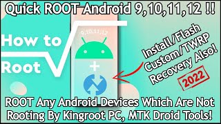 Latest Way to Root Any Mediatek MT Devices which Not Rooting By Kingroot PC MTK Droid Tools  2022 [upl. by Simon]