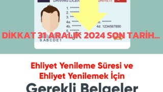 Eski tip sürücü belgesi yenileme son tarih 31 Aralık 2024 [upl. by Eldoree]