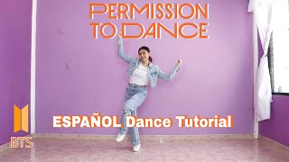 BTS  Permission to Dance  ESPAÑOL Dance Tutorial  Mirror  Kenya Chan [upl. by Mcintosh]