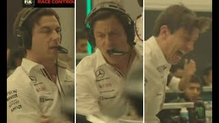 TOTO WOLFF RAGE SMASHES HEADSET F1 SAUDI ARABIAN GP [upl. by Einahteb]