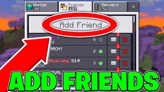 How To Add Friends In Minecraft Bedrock Edition  IOS Android Xbox PS5 Windows 11 [upl. by Nedyarb]