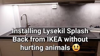 Installing IKEA Lysekil Kitchen Back Board as a Vegan 🌱 [upl. by Halle227]