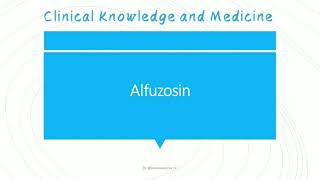 Alfuzosin  Indications Contraindications Cautions And Side Effects [upl. by Anivid523]