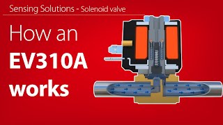 How an EV310A directoperated 32way solenoid valve works  Working animation [upl. by Scevour860]