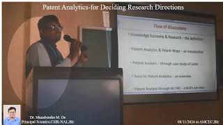 Patent Analytics for Deciding Research Directions by Dr Manabendra M DE Principal Scientist NAL [upl. by Erund659]