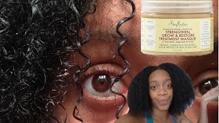 Shea Moisture Strengthen Grow amp Restore Treatment Mask Demo  Successful Wash n Go REVEAL [upl. by Aihseken772]