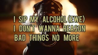 Joeboy  Sip Lyrics videoAlcohol [upl. by Noraha]